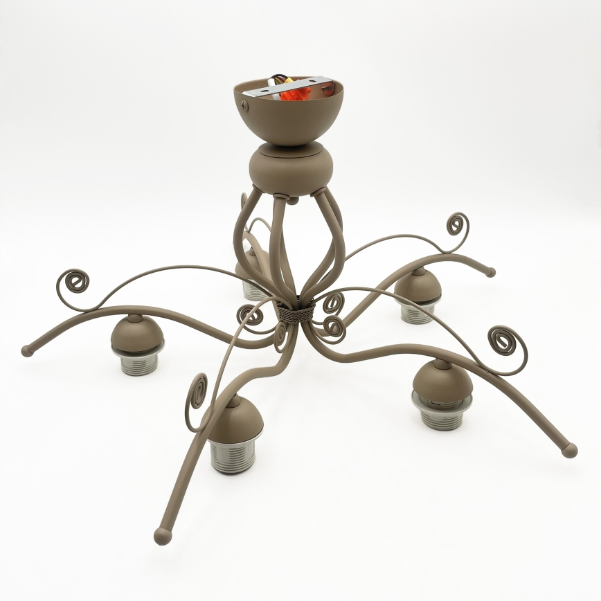 Brilagi - Plafonnier à montage en surface ANTICO MODERN 5xE27/60W/230V beige