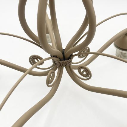 Brilagi - Plafonnier à montage en surface ANTICO MODERN 5xE27/60W/230V beige