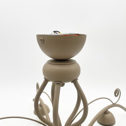 Brilagi - Plafonnier à montage en surface ANTICO MODERN 5xE27/60W/230V beige