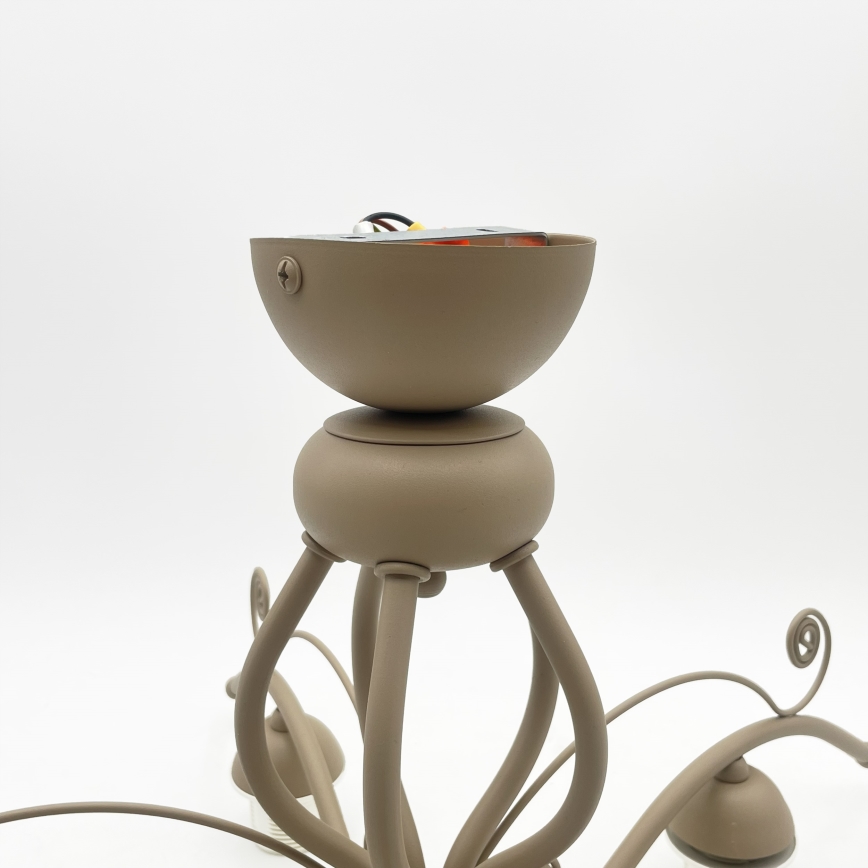 Brilagi - Plafonnier à montage en surface ANTICO MODERN 5xE27/60W/230V beige