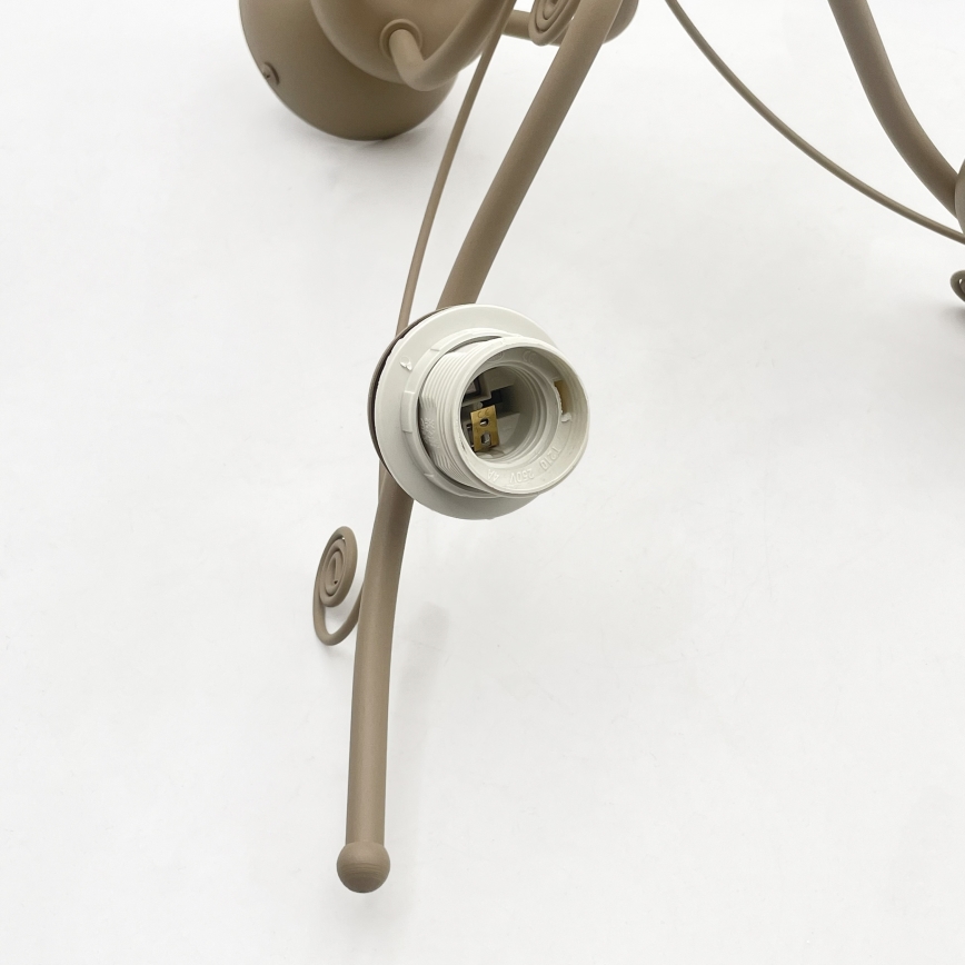 Brilagi - Plafonnier à montage en surface ANTICO MODERN 5xE27/60W/230V beige