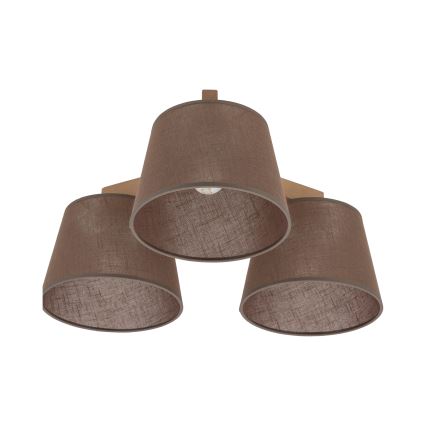 Brilagi - Plafonnier à montage en surface LATTE SABIA 3xE27/15W/230V pin/marron