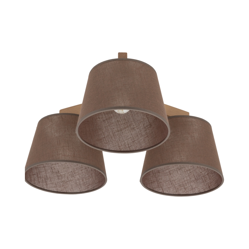 Brilagi - Plafonnier à montage en surface LATTE SABIA 3xE27/15W/230V pin/marron