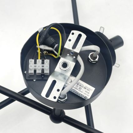 Brilagi - Plafonnier à montage en surface MALIVA 6xE14/15W/230V noir/blanc