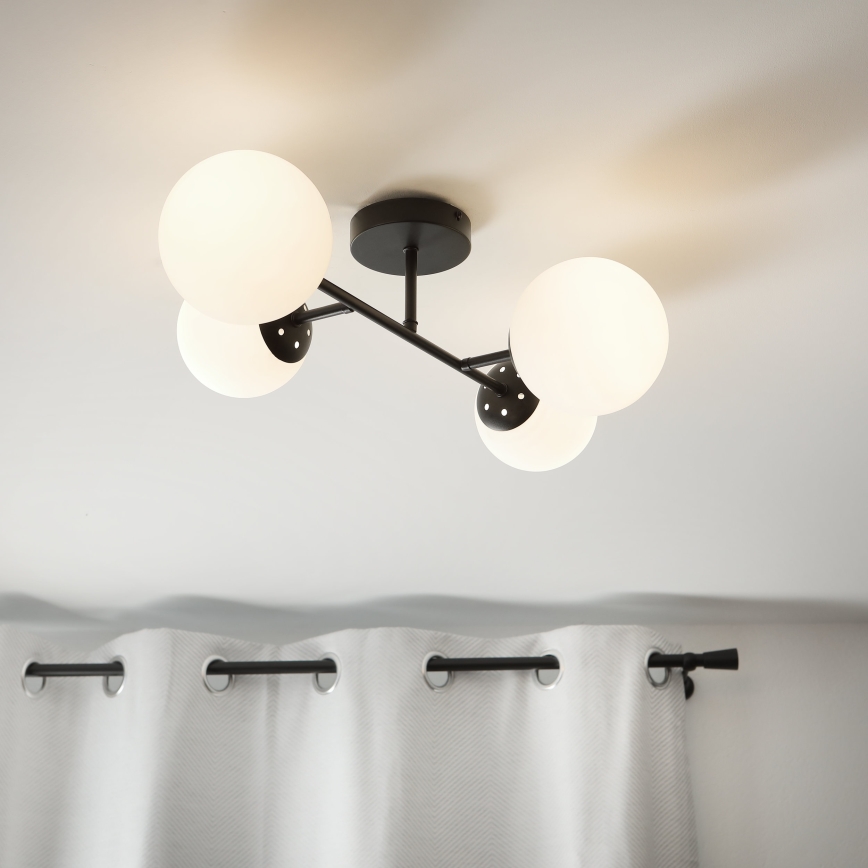 Brilagi - Plafonnier à montage en surface MALONY 4xE14/20W/230V noir