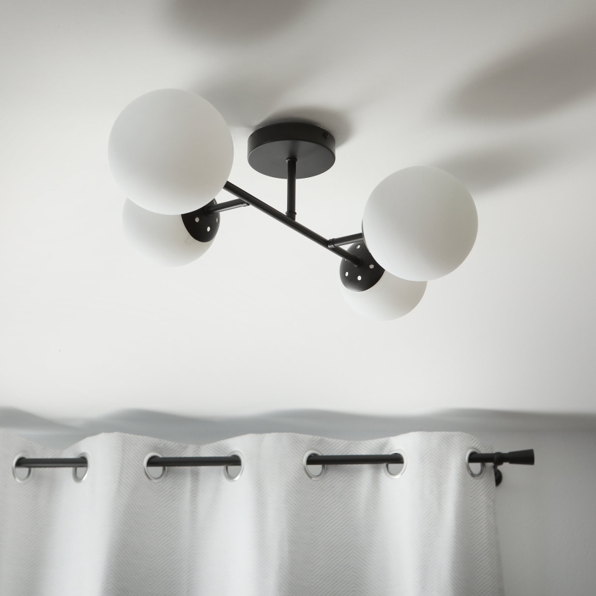 Brilagi - Plafonnier à montage en surface MALONY 4xE14/20W/230V noir