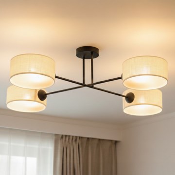 Brilagi - Plafonnier à montage en surface VIRGO 4xE14/40W/230V crème/noir