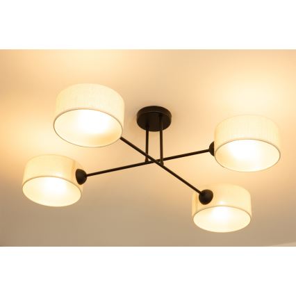 Brilagi - Plafonnier à montage en surface VIRGO 4xE14/40W/230V crème/noir