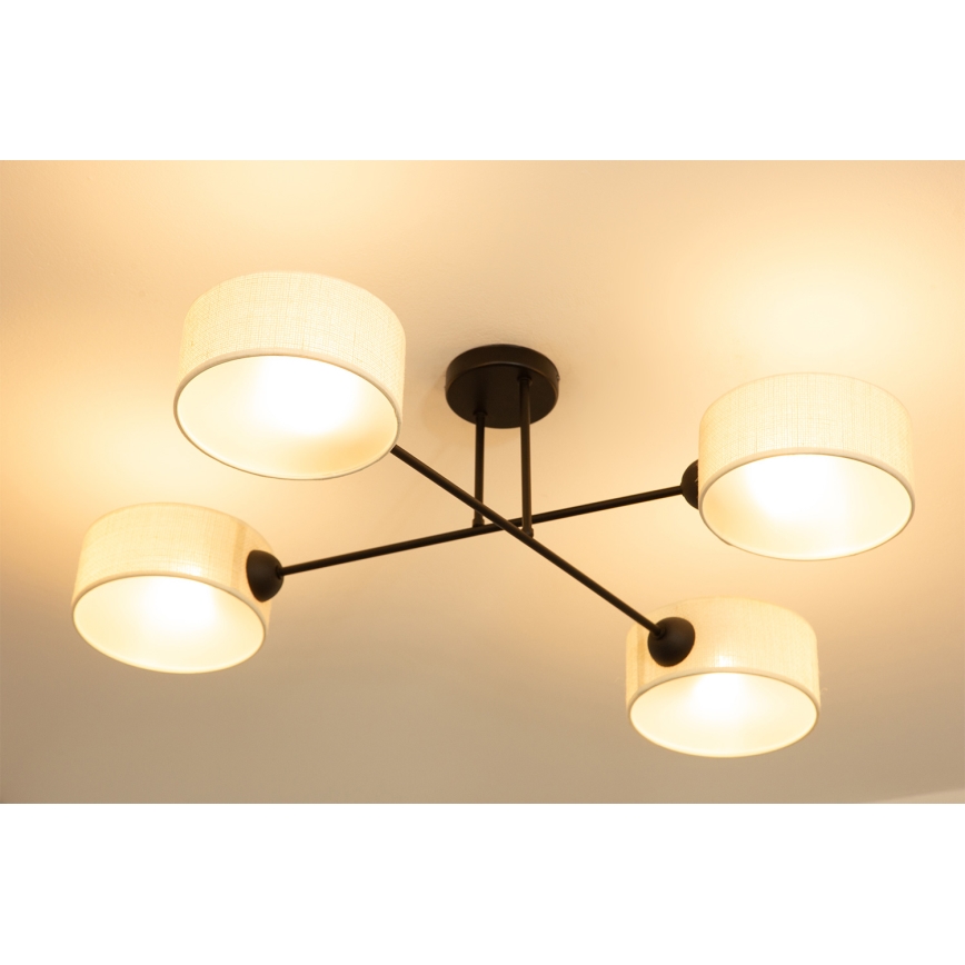 Brilagi - Plafonnier à montage en surface VIRGO 4xE14/40W/230V crème/noir