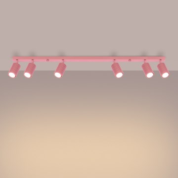 Brilagi - Plafonnier à spots CRESTO 6xGU10/10W/230V rose