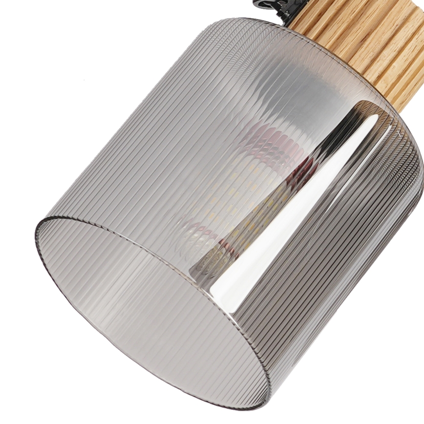 Brilagi - Plafonnier à spots HYGGE 4xE14/15W/230V bois/fumé