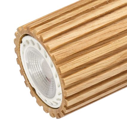 Brilagi - Plafonnier à spots MODERN WOOD 4xGU10/8W/230V bois d'hévéa/blanc