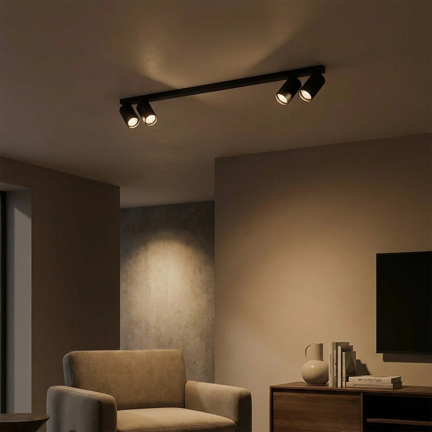 Brilagi - Plafonnier à spots SELE LONG 4xGU10/30W/230V noir