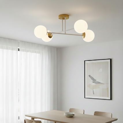 Brilagi - Plafonnier affleurant MALIVA 4xE14/15W/230V doré/blanc