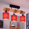 BRILAGI - Plafonnier affleurant NUBILA 3xE27/60W/230V pin/rouge