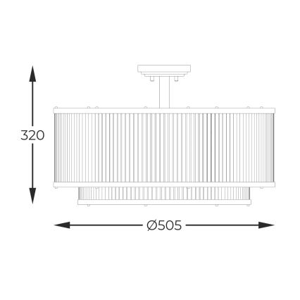 Brilagi - Plafonnier affleurant RAMOS 6xE14/60W/230V noir