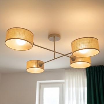 Brilagi - Plafonnier affleurant VIRGO 4xE14/40W/230V beige/doré