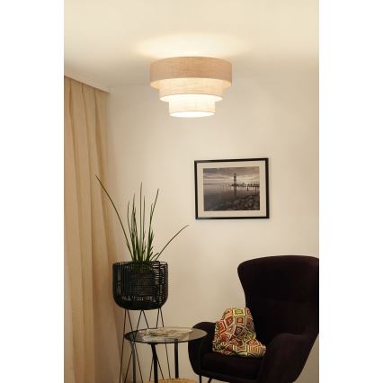 Brilagi - Plafonnier ALASKA LUNETA 1xE27/15W/230V d. 45 cm gris/crème