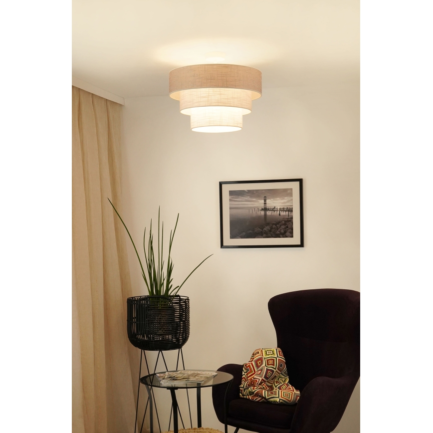 Brilagi - Plafonnier ALASKA LUNETA 1xE27/15W/230V d. 45 cm gris/crème