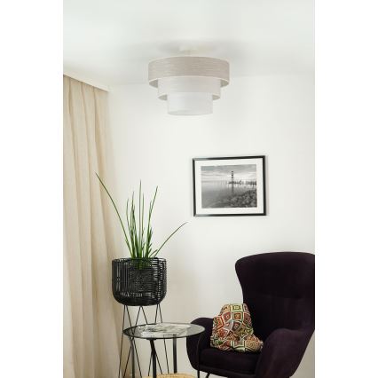 Brilagi - Plafonnier ALASKA LUNETA 1xE27/15W/230V d. 45 cm gris/crème