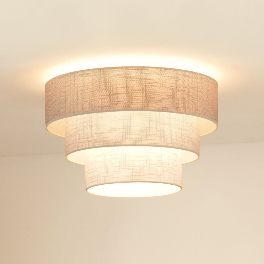 Brilagi - Plafonnier ALASKA LUNETA 1xE27/15W/230V d. 45 cm gris/crème