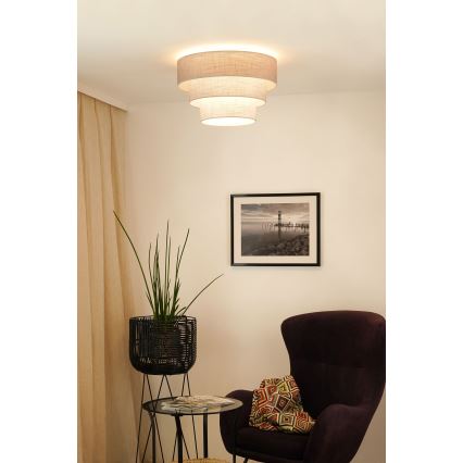 Brilagi - Plafonnier ALASKA LUNETA 1xE27/15W/230V d. 45 cm gris/crème