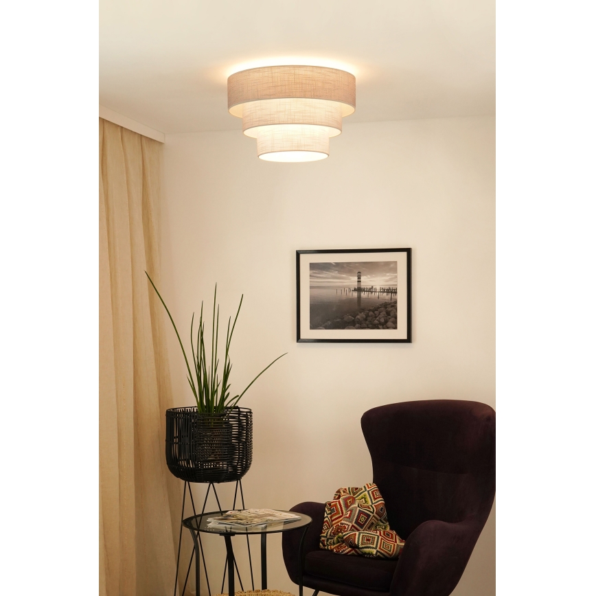Brilagi - Plafonnier ALASKA LUNETA 1xE27/15W/230V d. 45 cm gris/crème