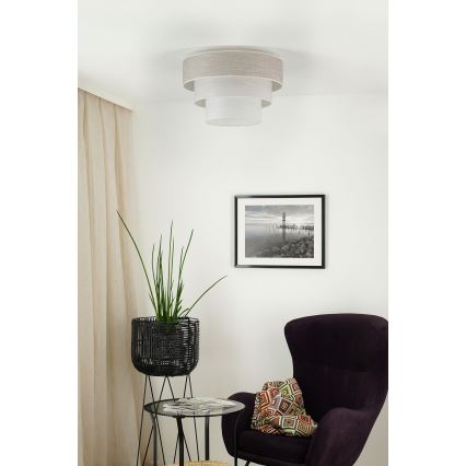 Brilagi - Plafonnier ALASKA LUNETA 1xE27/15W/230V d. 45 cm gris/crème