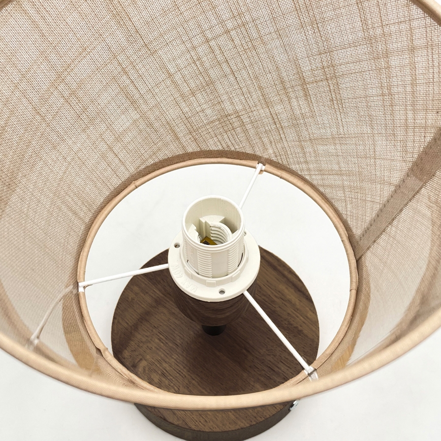 Brilagi - Plafonnier ANTHONY 1xE14/60W/230V chêne noyer/beige