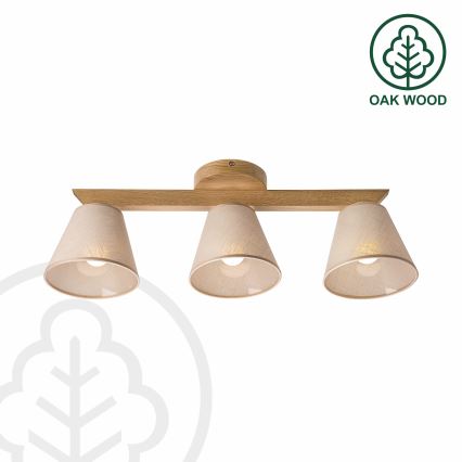 Brilagi - Plafonnier ANTHONY 3xE14/40W/230V chêne/beige