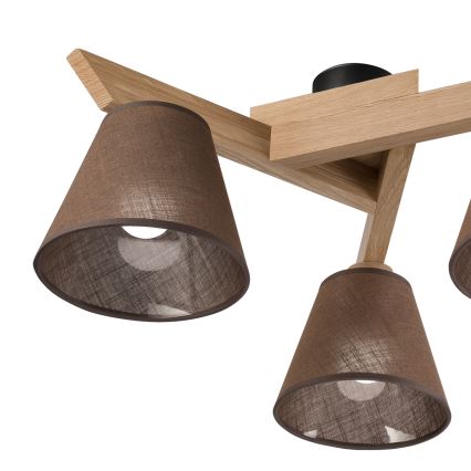 Brilagi - Plafonnier ANTHONY 3xE14/40W/230V chêne/marron