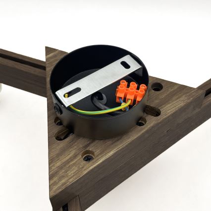 Brilagi - Plafonnier ANTHONY 3xE14/40W/230V chêne noyer/beige