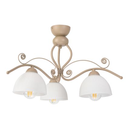 Brilagi - Plafonnier ANTICO MODERN 3xE27/60W/230V beige