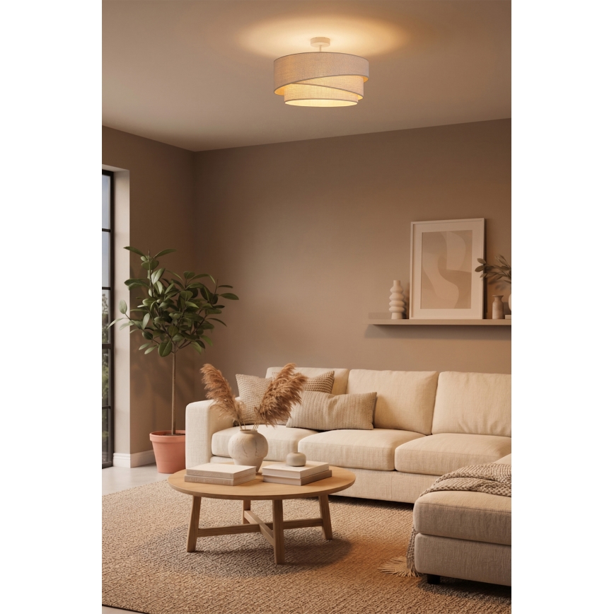 Brilagi - Plafonnier ARROW 1xE27/60W/230V Ø 45 cm beige