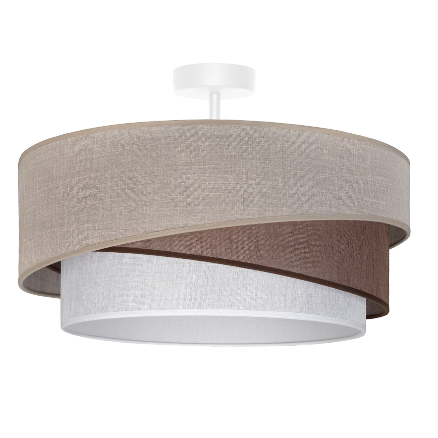 Brilagi - Plafonnier ARROW 1xE27/60W/230V Ø 45 cm beige/marron/blanc