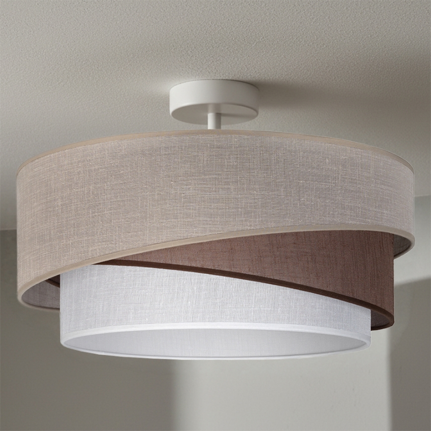 Brilagi - Plafonnier ARROW 1xE27/60W/230V Ø 45 cm beige/marron/blanc