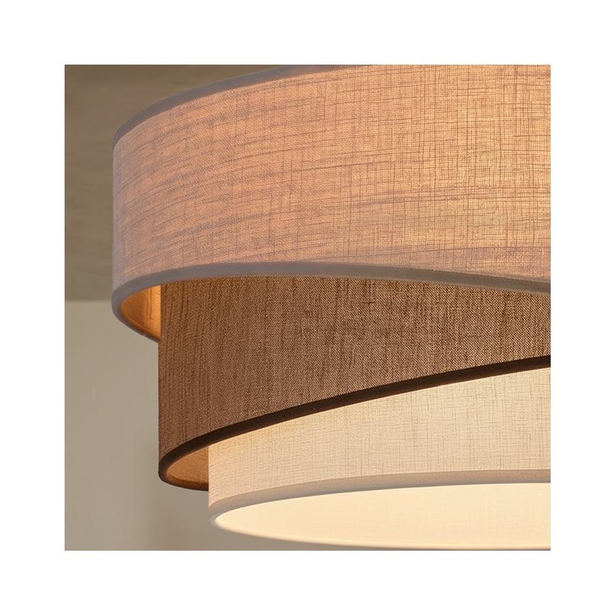 Brilagi - Plafonnier ARROW 1xE27/60W/230V Ø 45 cm beige/marron/blanc