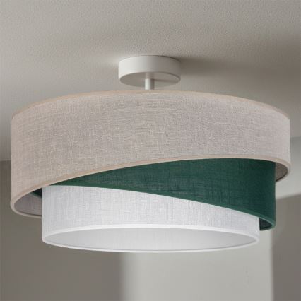 Brilagi - Plafonnier ARROW 1xE27/60W/230V Ø 45 cm beige/vert/blanc