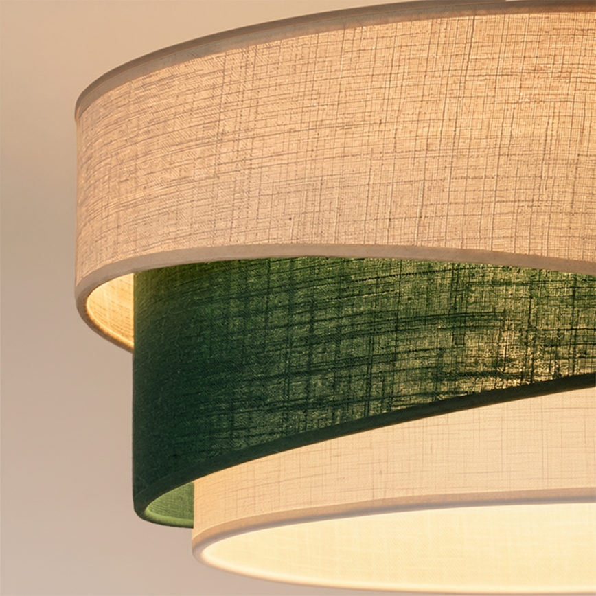 Brilagi - Plafonnier ARROW 1xE27/60W/230V Ø 45 cm beige/vert/blanc