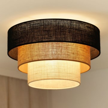 Brilagi - Plafonnier ASPEN LUNETA 1xE27/15W/230V d. 45 cm noir/beige/crème