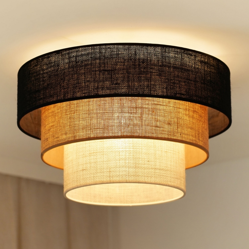Brilagi - Plafonnier ASPEN LUNETA 1xE27/15W/230V d. 45 cm noir/beige/crème