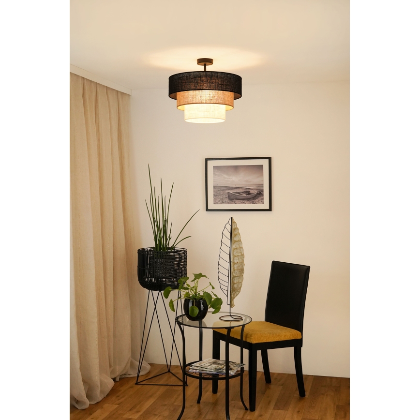 Brilagi - Plafonnier ASPEN LUNETA 1xE27/15W/230V d. 45 cm noir/beige/crème