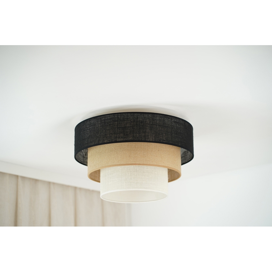 Brilagi - Plafonnier ASPEN LUNETA 1xE27/15W/230V d. 45 cm noir/beige/crème