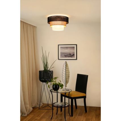 Brilagi - Plafonnier ASPEN LUNETA 1xE27/15W/230V d. 45 cm noir/beige/crème