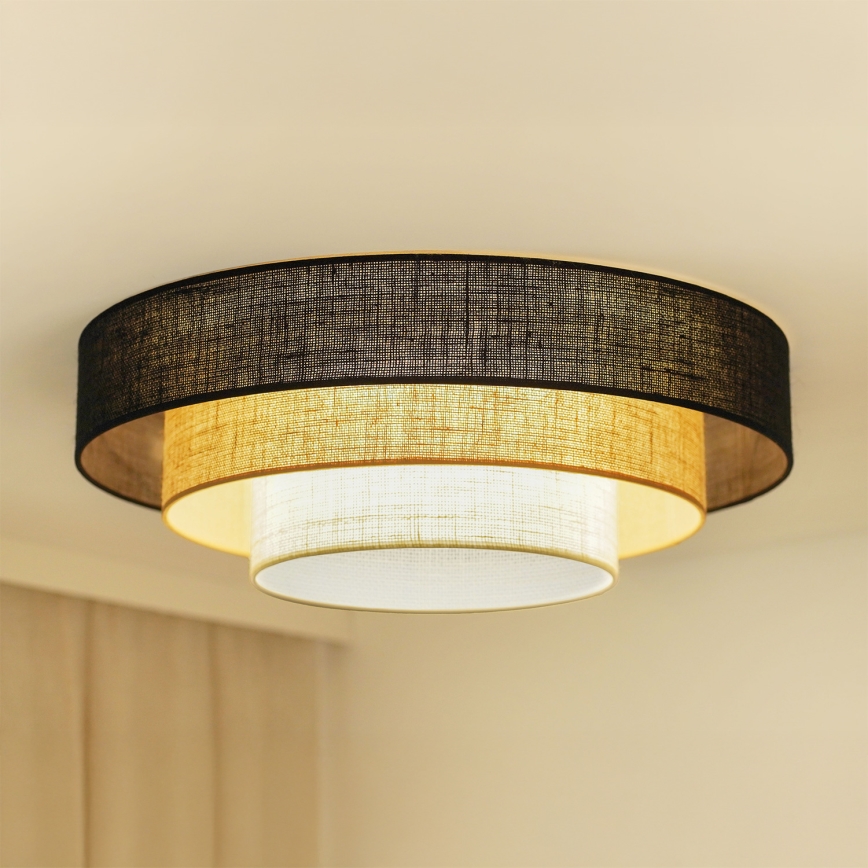 Brilagi - Plafonnier ASPEN LUNETA LED/12W/230V d. 60 cm 3000K/4000K/6400K noir/beige/crème