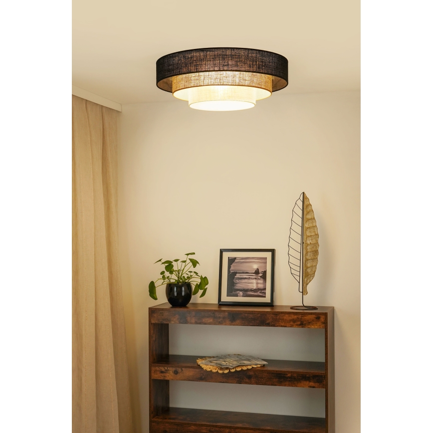 Brilagi - Plafonnier ASPEN LUNETA LED/12W/230V d. 60 cm 3000K/4000K/6400K noir/beige/crème