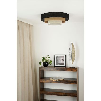 Brilagi - Plafonnier ASPEN LUNETA LED/12W/230V d. 60 cm 3000K/4000K/6400K noir/beige/crème