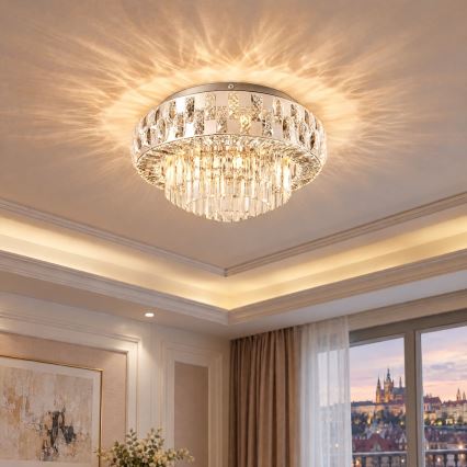 BRILAGI - Plafonnier AURELIA 5xE14/40W/230V Ø 50 cm chrome brillant