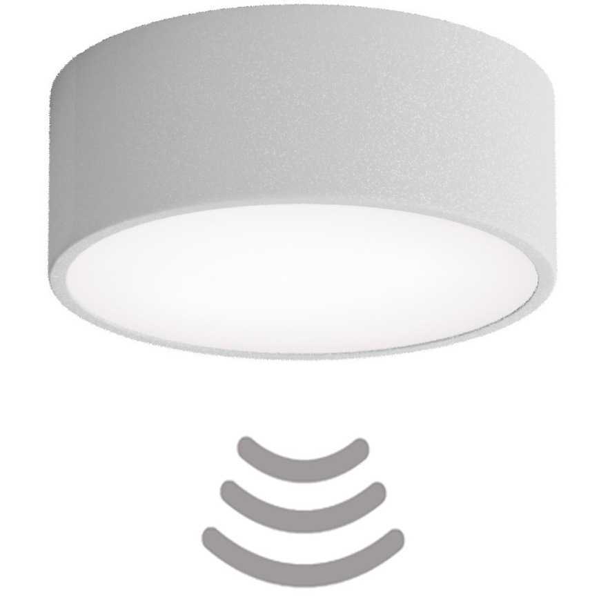 Brilagi - Plafonnier avec détecteur CLARE 1xE27/24W/230V d. 20 cm gris