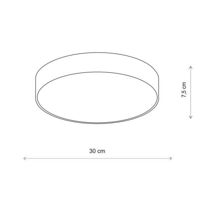 Brilagi - Plafonnier avec détecteur CLARE 2xE27/40W/230V d. 30 cm beige